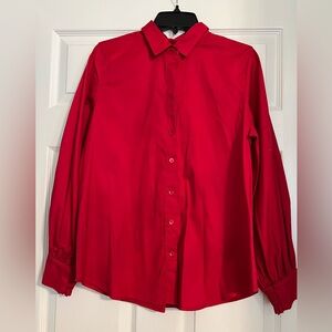 Chicos Long sleeve red button down blouse